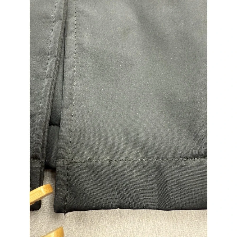 VTG GAP Coat Women Medium Black Long Insulated Button‎ Polyester Lined Jacket